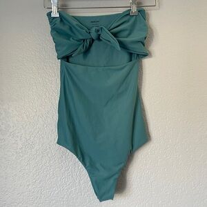 NWOT MIKOH Lana Tie Front One Piece Swimsuit X-Small